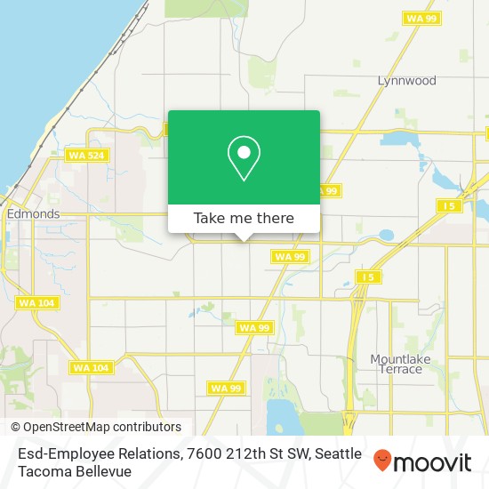 Mapa de Esd-Employee Relations, 7600 212th St SW