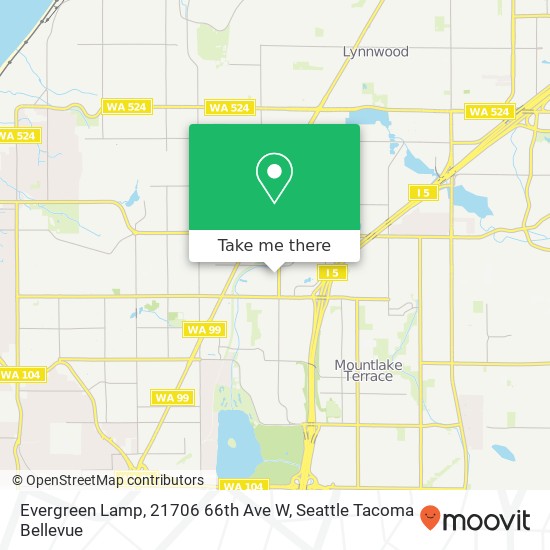 Mapa de Evergreen Lamp, 21706 66th Ave W
