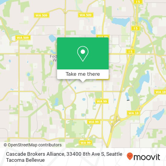 Mapa de Cascade Brokers Alliance, 33400 8th Ave S