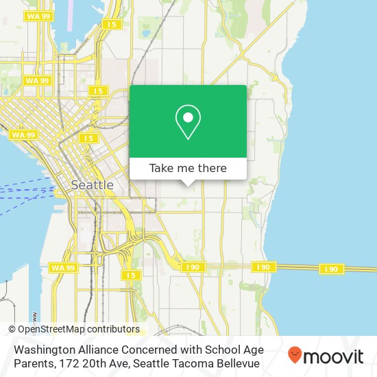 Mapa de Washington Alliance Concerned with School Age Parents, 172 20th Ave