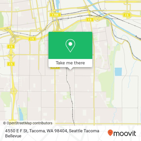 Mapa de 4550 E F St, Tacoma, WA 98404