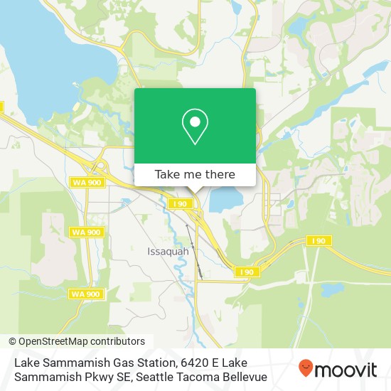 Mapa de Lake Sammamish Gas Station, 6420 E Lake Sammamish Pkwy SE