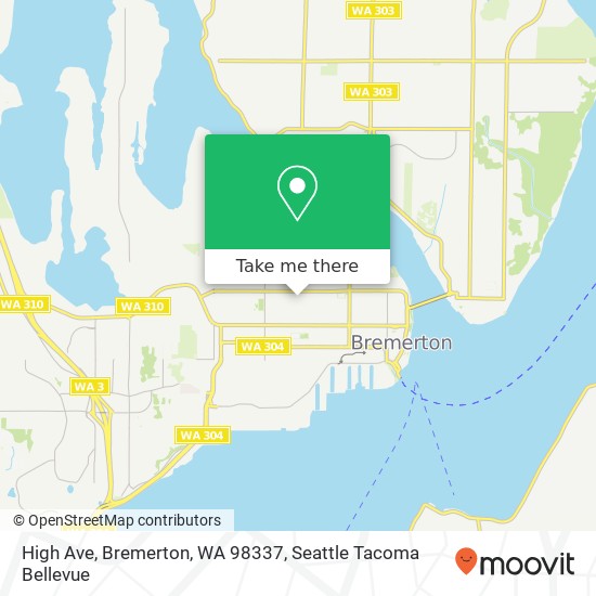 Mapa de High Ave, Bremerton, WA 98337