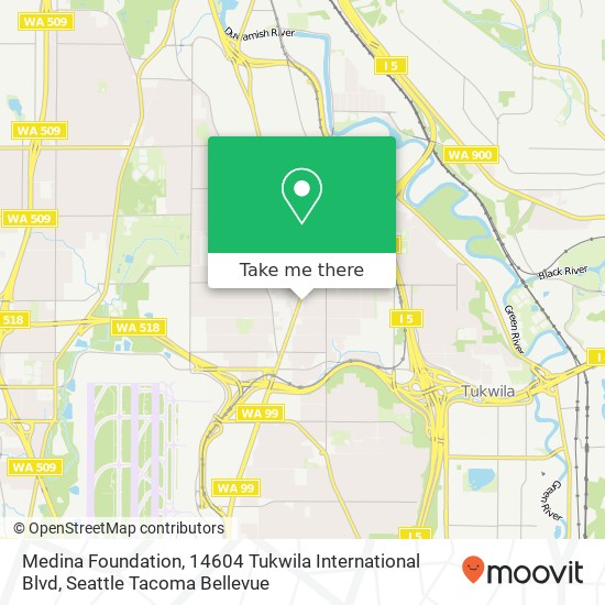 Mapa de Medina Foundation, 14604 Tukwila International Blvd