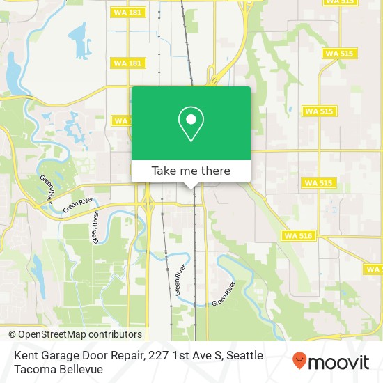 Mapa de Kent Garage Door Repair, 227 1st Ave S