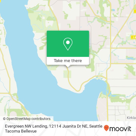 Mapa de Evergreen NW Lending, 12114 Juanita Dr NE