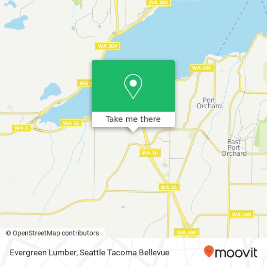 Evergreen Lumber map