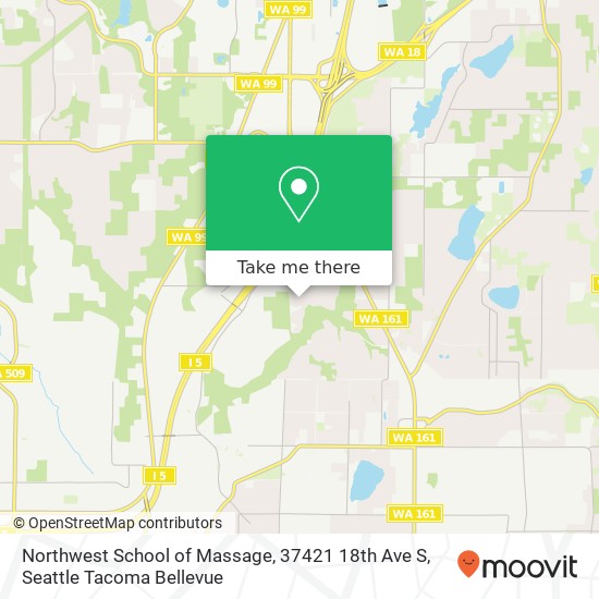 Northwest School of Massage, 37421 18th Ave S map