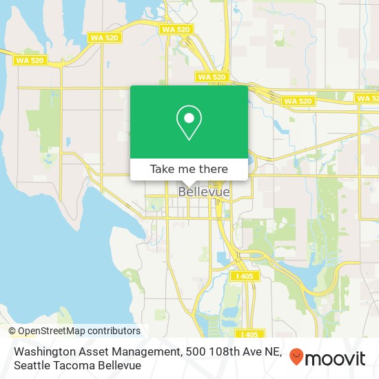 Mapa de Washington Asset Management, 500 108th Ave NE