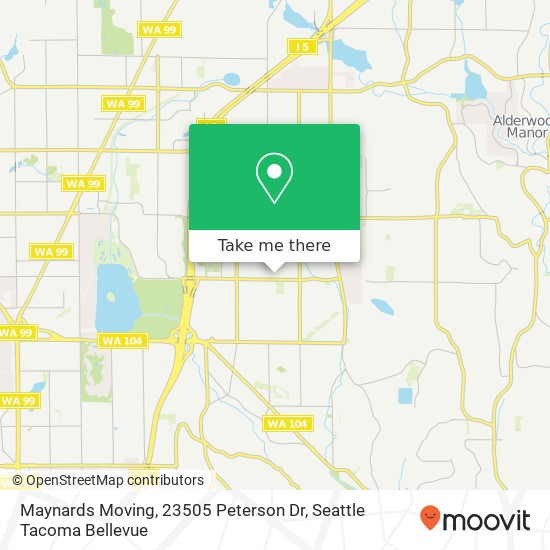Mapa de Maynards Moving, 23505 Peterson Dr