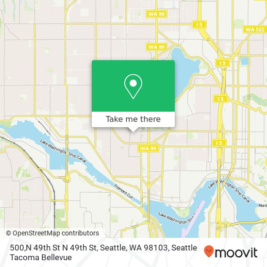 Mapa de 500,N 49th St N 49th St, Seattle, WA 98103