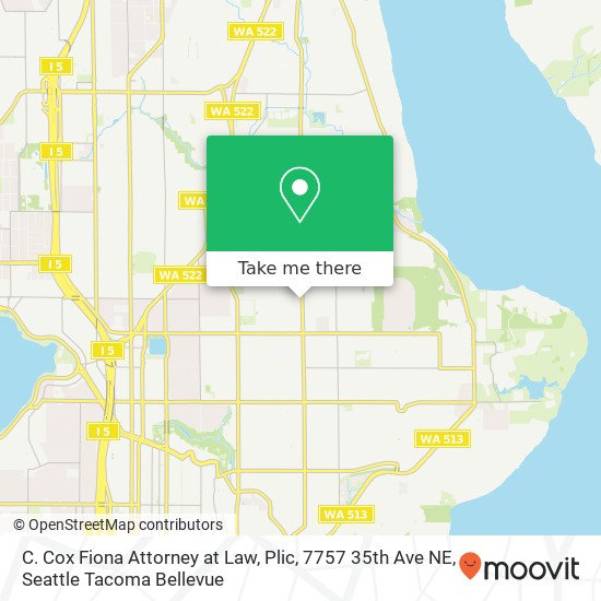 Mapa de C. Cox Fiona Attorney at Law, Plic, 7757 35th Ave NE