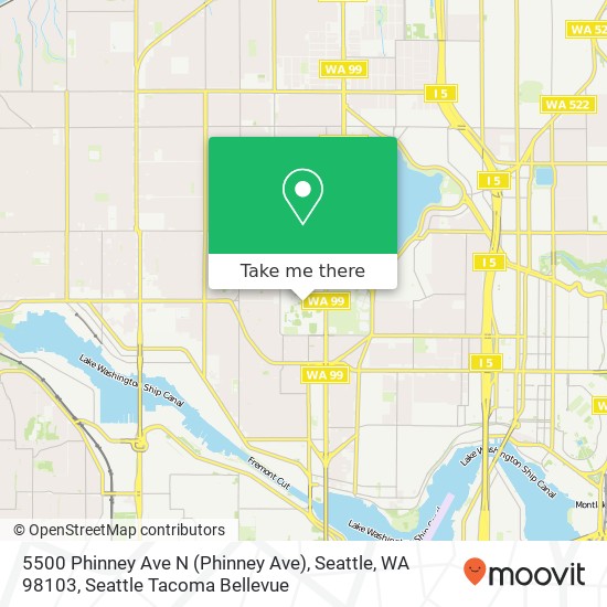 Mapa de 5500 Phinney Ave N (Phinney Ave), Seattle, WA 98103