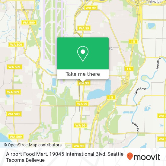 Mapa de Airport Food Mart, 19045 International Blvd