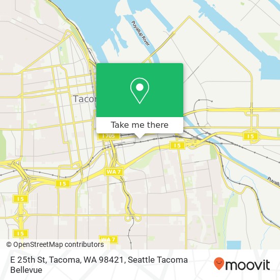 Mapa de E 25th St, Tacoma, WA 98421