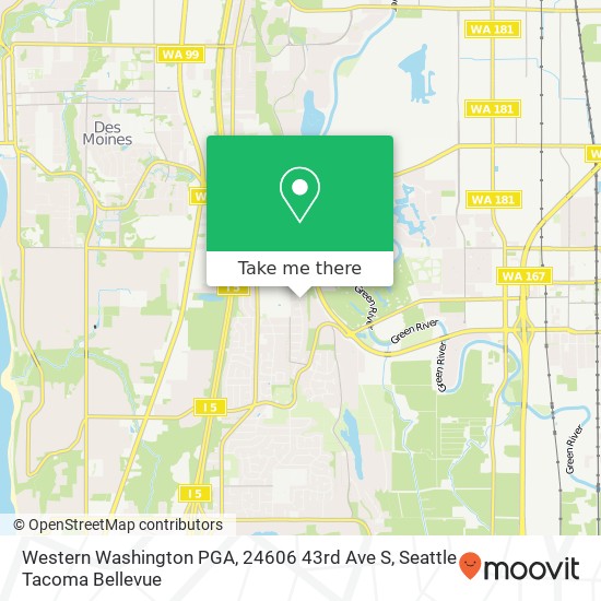Western Washington PGA, 24606 43rd Ave S map