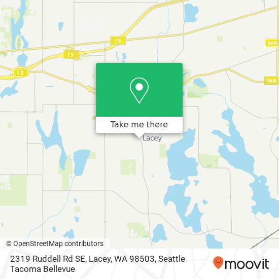 Mapa de 2319 Ruddell Rd SE, Lacey, WA 98503