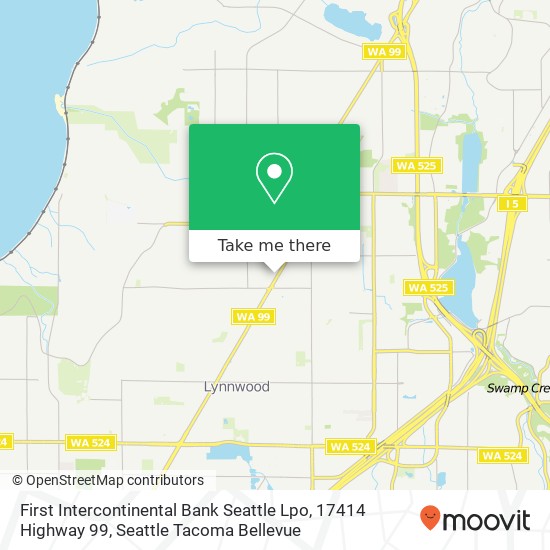 Mapa de First Intercontinental Bank Seattle Lpo, 17414 Highway 99