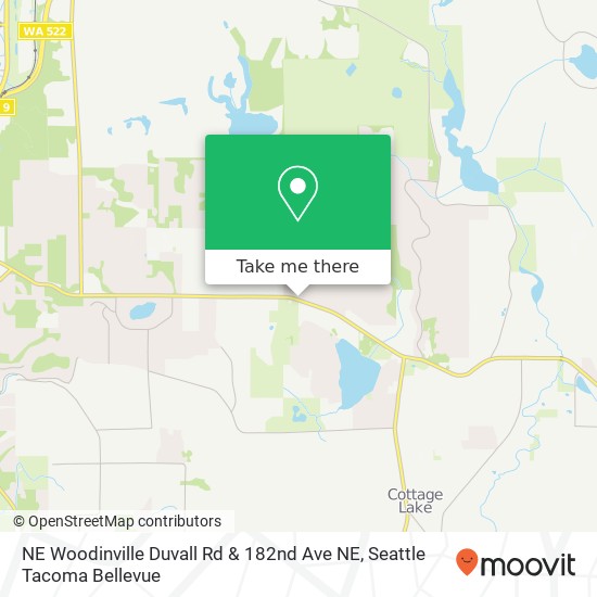 Mapa de NE Woodinville Duvall Rd & 182nd Ave NE