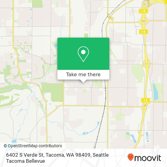 6402 S Verde St, Tacoma, WA 98409 map