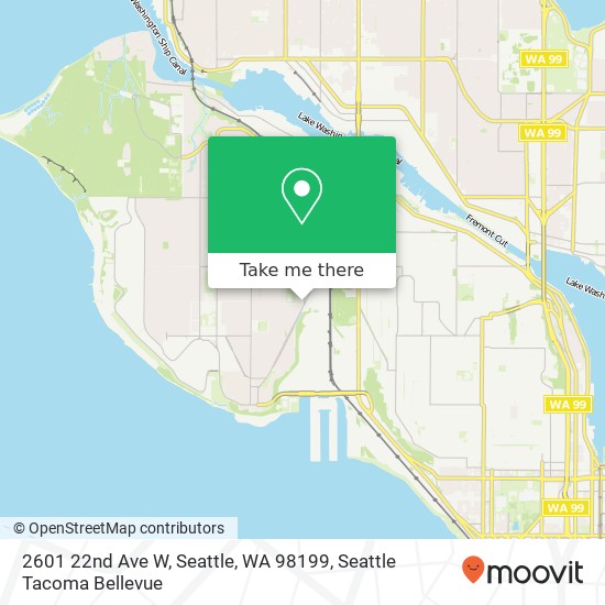 Mapa de 2601 22nd Ave W, Seattle, WA 98199