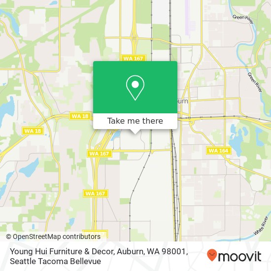 Mapa de Young Hui Furniture & Decor, Auburn, WA 98001