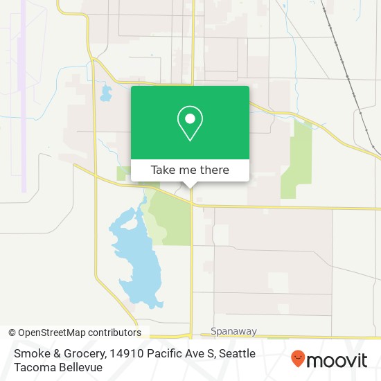 Mapa de Smoke & Grocery, 14910 Pacific Ave S