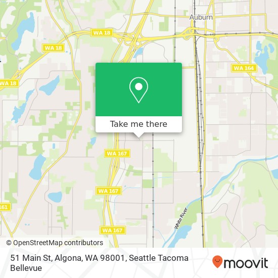 Mapa de 51 Main St, Algona, WA 98001