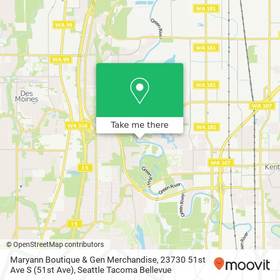 Mapa de Maryann Boutique & Gen Merchandise, 23730 51st Ave S