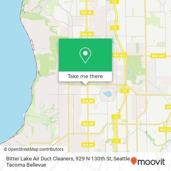 Mapa de Bitter Lake Air Duct Cleaners, 929 N 130th St