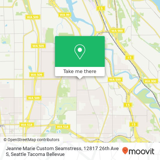Mapa de Jeanne Marie Custom Seamstress, 12817 26th Ave S