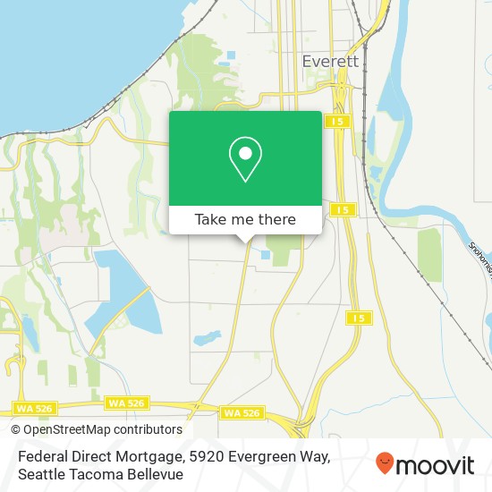 Federal Direct Mortgage, 5920 Evergreen Way map