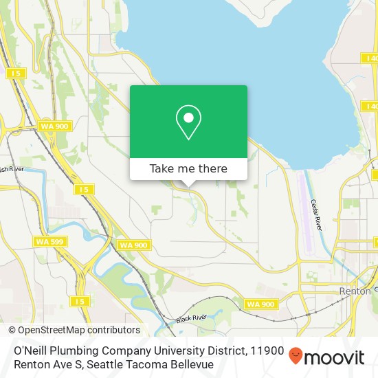 Mapa de O'Neill Plumbing Company University District, 11900 Renton Ave S