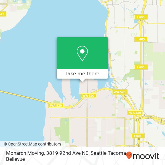 Monarch Moving, 3819 92nd Ave NE map