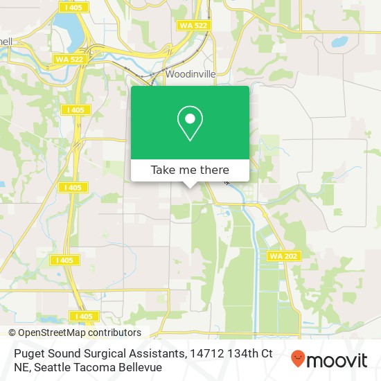 Puget Sound Surgical Assistants, 14712 134th Ct NE map