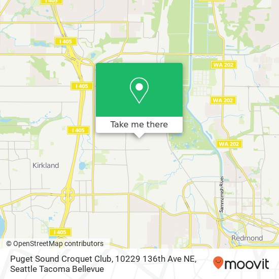 Mapa de Puget Sound Croquet Club, 10229 136th Ave NE