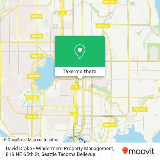 Mapa de David Drake - Windermere Property Management, 819 NE 65th St
