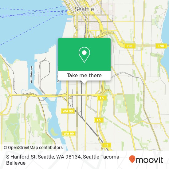 Mapa de S Hanford St, Seattle, WA 98134