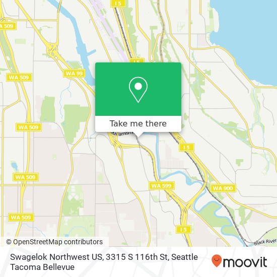 Mapa de Swagelok Northwest US, 3315 S 116th St