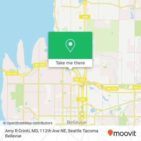 Amy R Criniti, MD, 112th Ave NE map