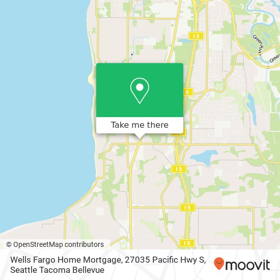 Mapa de Wells Fargo Home Mortgage, 27035 Pacific Hwy S