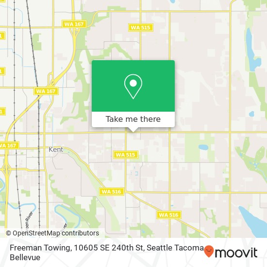 Mapa de Freeman Towing, 10605 SE 240th St