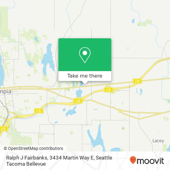 Mapa de Ralph J Fairbanks, 3434 Martin Way E