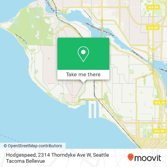 Mapa de Hodgespeed, 2314 Thorndyke Ave W