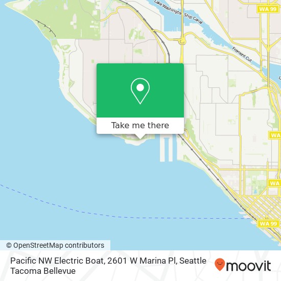 Mapa de Pacific NW Electric Boat, 2601 W Marina Pl