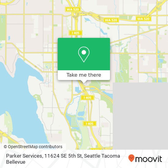 Mapa de Parker Services, 11624 SE 5th St
