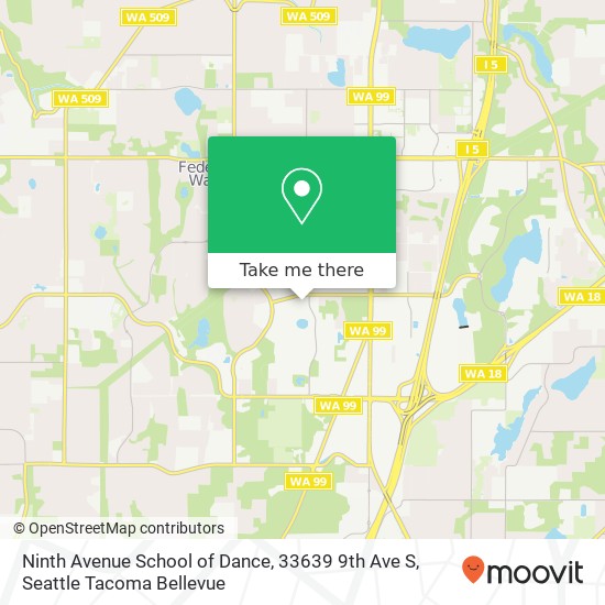 Mapa de Ninth Avenue School of Dance, 33639 9th Ave S