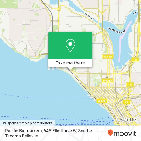 Mapa de Pacific Biomarkers, 645 Elliott Ave W