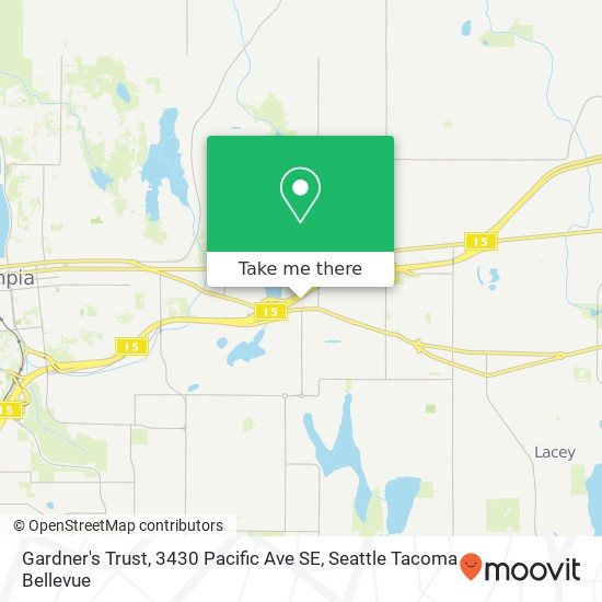 Mapa de Gardner's Trust, 3430 Pacific Ave SE