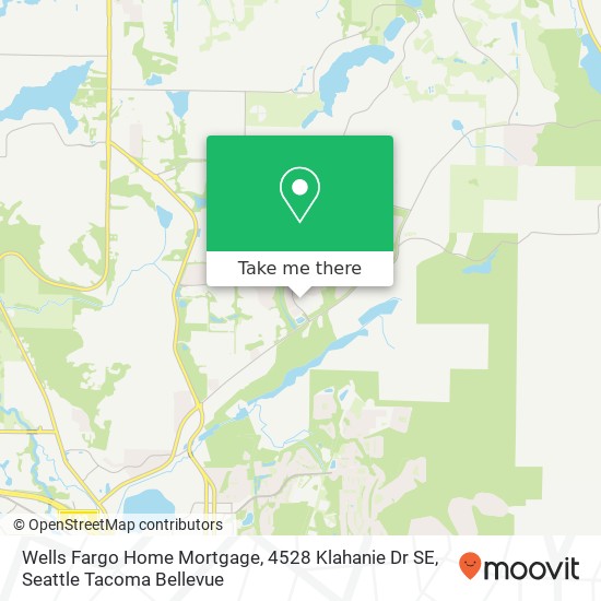 Wells Fargo Home Mortgage, 4528 Klahanie Dr SE map
